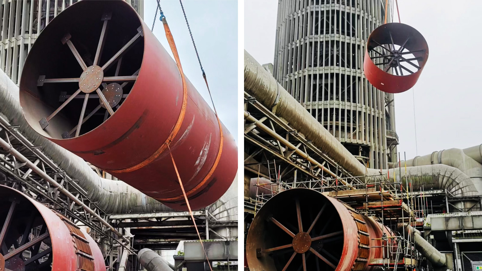 Kiln sections for the cement industry